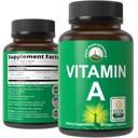 Certified Organic Vitamiini A 5000 IU Supplement Kapselit High Potency Vitamiinit. aikuisille, miehille, naisille, lapsille. Valmistettu luomuporkkanamehulla. Immuuni, iho, silmien tuki. Ei GMO, vegaaniset pillerit