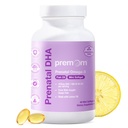 Premom Prenatal DHA Fish Oil: Triglyseride Omega 3 kanssa 470 mg DHA, 200mg EPA + 400 IU VIT D3 täydentää - Hedelmällisyys tuki naisille - maailmanlaajuisesti peräisin Wild Caught Fish
