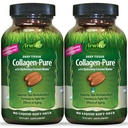 Irwin Naturals Deep Tissue Collagen-Pure 80 Liquid Soft-Gels Advanced Hydrolyzed Collagen + Joint & Skin Ravinto - 2 pakkaus