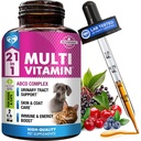 Kissan ja koiran monivitamiinineste, jossa on Glukosamiinia ja karpaloa 15 in 1 Terveyslisät virtsatietulehdusta varten Munuaiset, virtsarakko, hip & Joint, iho & turkki