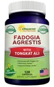 aSquared Nutrition Fadogia Agrestis 1000mg & Tongkat Ali 400mg - 120 kapselia - Fadogia Agrestis Extract Supplement and Powder Complex Pillerit