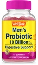 WellYeah Probiootti Gummies for Men with 10 Billion PMYs, Palauta luonnollinen digestiivinen tasapaino, vähentää kaasua, turvotusta ja epäsäännöllisyys, Gluteeniton, ei-GMO, kasvissyöjä - 60 Gummies