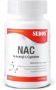 Lisäravinteet, N-Acetyl Cysteine (NAC) 600 mg, 60 Veg-kapselia - ei-GMO, Gluteeniton