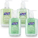 PURELL Advanced Hand Sanitizer Naturals kasvipohjainen alkoholi, Citrus Scent, 8 fl oz Pump pullo (Pack of 4) - 9626-06-ECDECO