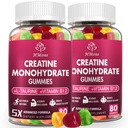 Kreatiini Monohydraatti Gummies - 5g miehille ja naisille, 160 kreatiini ja Creatiini puristavat lisäravinteet lihasten voitto, lihasvoima, energia Boost, ja lihasten rakentaja, sokeriton, vegaaninen