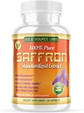 Saffron Extract Supplement - 88,25 mg kapselit vakioitu 3% Safranal Extract Plus puhdas Saffron Powder, 60 Maximum Strength kasvissyöjä pillereitä - Premium ruokahalua ja silmät täydentää