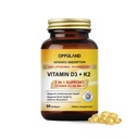 D3-vitamiini + K2 5000 IU - Liposomal Technology for Enhanced Absorption - MK-7-vitamiini K2 100mcg - tukee luun ja kalsiumin aineenvaihdunta - D3K2 täydentää miehille ja naisille - 90 Softgels