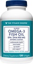 Vitamiini Shoppe Omega 3 Fish Oil 1290mg, EPA 735mg & DHA 165mg, puhtaus Assured, molekyyli tislattu tukemaan sydän-, nivel- ja aivoterveyden (120 Softgels)