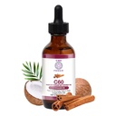 C60 Power Cinnamon Maku C60 Organic MCT Coconut Oil - Natural Wellness Support for Men & Women, 99,999% Pure Sulimated C60, Edistää energiaa, mielenterveyden selkeys, & kestävyys - 2 fl oz pullo