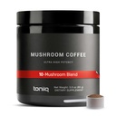 Mushroom Coffee - Ultra High Potency 10:1 Voideuute - Kolumbialainen lähdepapuja 10 Sienten Blend, Leijonan Mane & Cordyceps - Rich & Functional Coffee Vaihtoehtoinen - Kolmannen osapuolen laboratoriossa testattu
