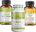 Premium Neem & Turmeeric Supplement Bundle 2-in-1 Kapseli Formula ihon terveys, Immuuni & puhdistus tuki