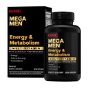 GNC Mega miesten energia & aineenvaihdunta Multivitamiini Caplets, kliinisesti osoittautunut paremmaksi, Calorie Burn, Focus, 100 mg kofeiini, termogeeninen, immuuni, B-vitamiinit, ajoitettu julkaisu, 180 Lukumäärä, 90 päivän toimitus