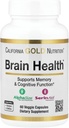 Kalifornia Gold Nutrition Brain Health Alpha-Glycerofosforyylikoliini, kalsium, fosfori ja fosfatidyyliseriini, 60 kasviskapselia