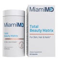 MiamiMD Total Beauty Matrix Collagen täydentää naisille - Collagen kapselit C-vitamiini hiukset, iho ja kynnet - julma vapaa - 60 kapselia