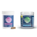 BIOHM Naisten probiootit 30B PMY & Super Greens/ Kids Berry Blast Bundle: Gut & Overall Health Support, 9 kanta, 30 päivän tarjonta, runsaasti antioksidantteja