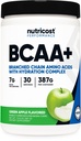 Nutricost BCAA + Hydration Powder (Green Apple) 30 Tarjoilut - Haarautunut ketju Aminohapot Hydraation Complex - Gluteeniton, ei GMO