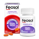 Feosol Täydellinen Iron Supplement Caplets, Bifera Rauta korkea-absorptioon, Heme ja Non-Heme Dual Action Minimizes Side Effects, 1 per päivä, energia- ja immuunijärjestelmän tuki, Valmistettu Yhdysvalloissa, 30 Count