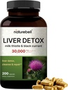 Maksa Detox lisäravinteet 200 kapselia maito Thistle 30,000 mg & Black Herrant ...