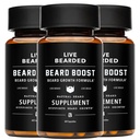 Live Parta Boost - Parta Kasvu Vitamiinit miehille Biotiini, Kollageeni, Silikaa, Fo-Ti Root - Kasvot hiusten kasvua miehille, Valmistettu Yhdysvalloissa 90-päivän tarjonta