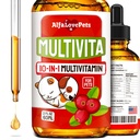 Liquid Multivitamiini koirille Kissat Multivitamiinit sisäkissat 10-in-1 Liquid Dog Vitamiinit B Complex, C, D3 ...