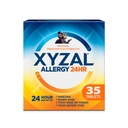 Xyzal 24 tuntia Allergialääke, alkuperäinen reseptin vahvuus Antihistamiini, levocetiritsiinidikloriditabletit, 5 mg, 35