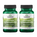 Swanson Ultimate Ashwagandha KSM-66 - Kasviperäisten lisäravinteiden, jotka tukevat terveellistä stressiä ja rentoutumista - Luonnollinen kaava edistää rauhallista ja rentoutunutta ajattelua - (60 kasviskapselia, 250 mg Each) (2 pakkaus)