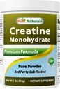 Best Naturals Kreatiini Monohydraatti 1 Lb puhdas jauhe (1 LB (pakkaus 1))