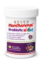 FloraTummusteet Lapset Pureskeltava Probiootti Prebiootit: Ei meijeri, Gluteenittomat ja sokerittomat, Peanut & Soy Free, Ei-GMO, Testattu & Ilmainen ruoka-allergens, Vegan, Kosher, Berry Flavor(1 pullo)