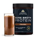 Ancient Nutrition Protein Powder Made from Real Bone Broth, Chocolate, 20g Protein Per Serving, 20 tarjoilua Tub, Gluteeniton Hydrolysed Collagen Peptides Supplement, Great in Protein Shakes