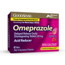 GoodSense Omeprazole Viivästynyt vapautuminen Suun kautta hajoavat tabletit 20 mg, mansikkamaku, liuottavat välilehdet, hoidot usein närästys, happo reduktori, närästyslääkkeet, 42 tablettia