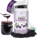 USDA Organic kuivattuja vaniljaa 1lb Bulk (Safest Packag, Resealable Bag, BPA-free Scoop) Luonnollinen, säteilyttämätön, Raw Koko musta vanilja, Immuunituki, Sambucus Elderberry Syrup, 1 punta