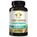 Spore Supreme Spore Based Probiootti 120 Kapseli x 10 miljardia / 4 Kanta Formula - 4 kuukauden tarjonta - Ei jääkaappi tarvitaan, Acid Resistant kanta, Maitotuotteet ilmaiseksi