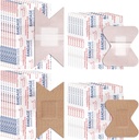 Sinmoe 100 Pieces Joustava Fabric liima Bandges Knuckle ja Fingertip Bandges Variety Pack for Haavojen hoito Bulk Pack ensiapupakkaukset 2 kokoa, 3 x 1,5 tuumaa, 1,8 x 2 tuumaa.