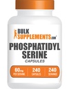 BulkSupplements.com Fosfatidyyliseriinikapselit - Fosfatidyyliseriini Supplement, lähde soijasta, muisti ja Focus - Gluteeniton, 1 kapseli per tarjoilu, 240 kapselia (pakkaus 1)