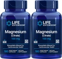 Life Extension Magnesium (Sitrate) 100mg, 180 Veg Caps (Pack of 2) - Mag Supplement