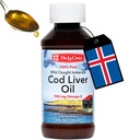 De La Cruz Cod Liver Oil Liquid - Pure Wild-Caught Iceland Fish Oil 4 FL OZ (118 ml)