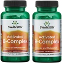 Swanson Aktivoitu B-Complex - korkea teho ja biologinen hyötyosuus (60 kasviskapselia) (2 pakkaus)