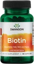 Swanson Biotin B7-vitamiini 5000 mikrog 30 kapselia
