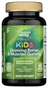 Nature's Way Kids Growing Bones & Muscles Gummies, Tukee terveitä luut ja lihakset*, kalsium, magnesium, vitamiinit D3 & K1, ikä 2+, Wildberry Flavored, 60 Gummy (Packing May Vary)