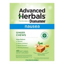 The Makers of Dramamine, Advanced Herbals, Ginger Chews, Pahoinvointia helpottava pehmeä Chews Lemon-Honey-Ginger, 40 Count