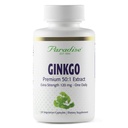 Paradise Yrtit Ginkgo Biloba Extract, Super Potent, Ultra Pure, Vegan, Non GMO, Gluteeniton, 120 kasvissyöjän kapselit