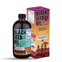 Etiopian musta siemenöljy - 3,43% Thymokinoni Kylmäpuristettu musta Cumin Seed alkaen Pure Nigella Sativa - Ensimmäinen painamalla Musta siemen ei-GMO Parannettu - 16 Oz lasipullo Sweet Sunnah