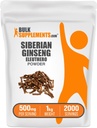 BulkSupplements.com Eleuthero Powder - Siperian Ginseng Powder, Eleutherococcus senticosus, Ginseng Herbal Supplement - Gluteeniton, 500 mg per Serving, 1kg (2,2 lbs) (pakkaus 1)