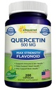 aSquared Nutrition Quercetin 500 mg täydennysosa - 200 kapselia - Quercetin Dihydraatti tukemaan kardiovaskulaarista terveyttä - Max Strength Powder Complex pillereitä auttaa parantamaan immuunivastetta