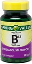 Spring Valley - B-12 1000 mikrog B-vitamiini, ajoitettu vapautuminen, 60 tablettia