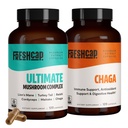 FreshCap Sienet Antioksidantti Bundle (Chaga-kapselit ja lopullinen sienikompleksikapselit)