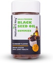 Nature's Key Black Seed Oil Gummies,Support Immuniteetti, nivelet, Digestio, Hiukset ja iho . Kylmäpaineinen, 200mg Nigella Sativa Seed Oil, C-vitamiini, inkivääri, granaattiomena (Blueberry Flavor 120 Count)