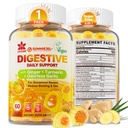Inkivääri Chews Gummies for Pahoinvointia ja Ruoansulatuskanavan tuki, vatsan helpotus - Sokeri ilmainen Turmeerinen ja Odorless Valkosipuli, Quercetin, D3-vitamiini, C-vitamiini, herkullinen Ruoansulatuskanavan lisäravinteet, 60Ct (pakkaus 1)