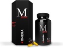 Mdrive Omega 3 Fish Oil for Men, Omega 3-6-9 1200mg Fish, Borage & Pellavaöljy, Tuki sydän, aivot, iho ja yhteinen terveys, 60