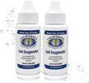 Cell Oxygenator 1 Fl Oz pullo (Pack of 2), nestemäinen happi tipat Daily Nutritional Supplement for Greater Immune System, Trace Minerals ja Aminohapot urheilijoille Sport